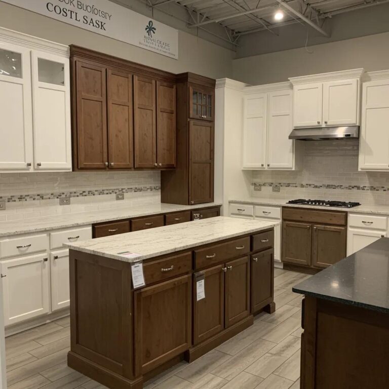 Modern kitchen remodel featuring custom cabinets and elegant countertops